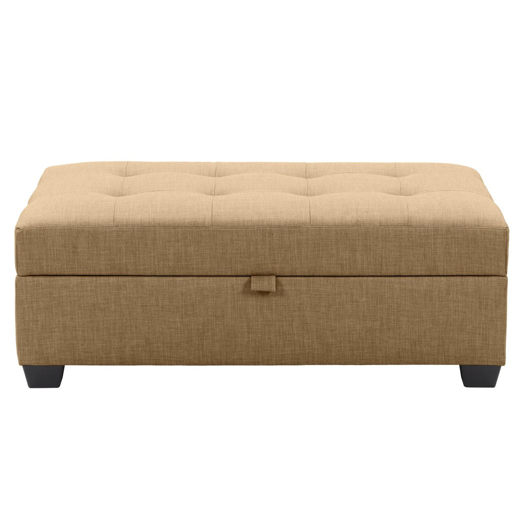 CorLiving Antonio Fabric Storage Ottoman Image 1