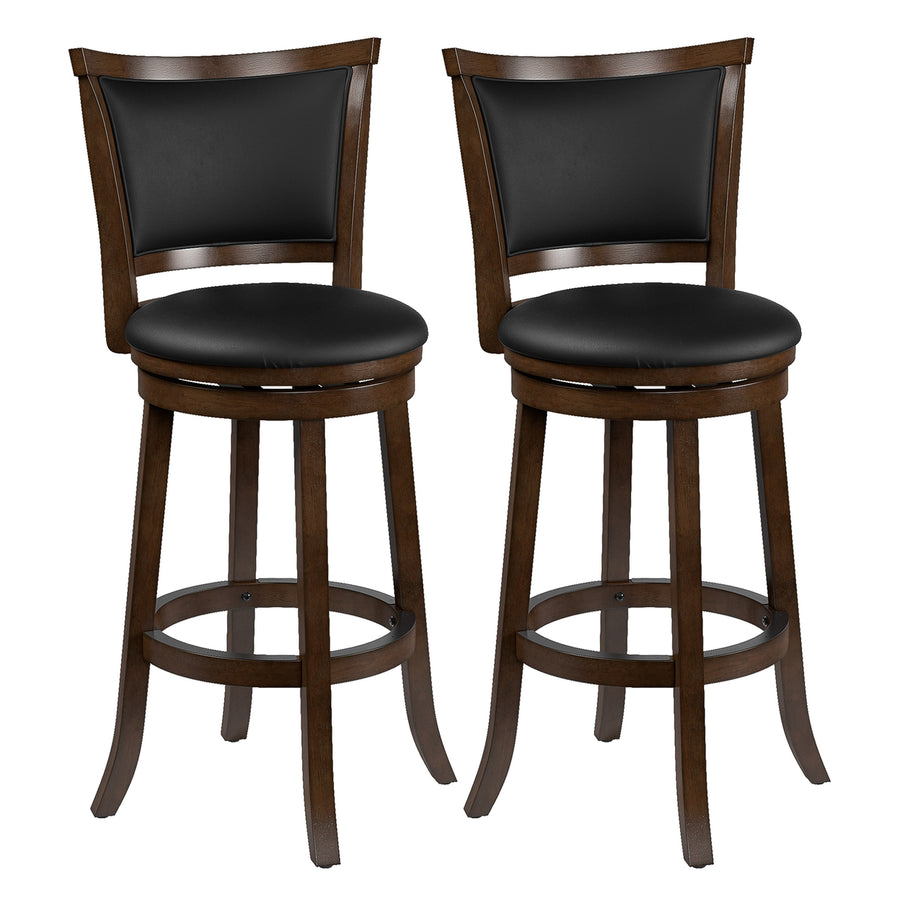 CorLiving Woodgrove Bar Height Wood Barstools, Set of 2 Image 1