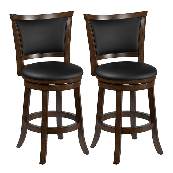 CorLiving Woodgrove Counter Height Wood Barstools, Set of 2 Image 1