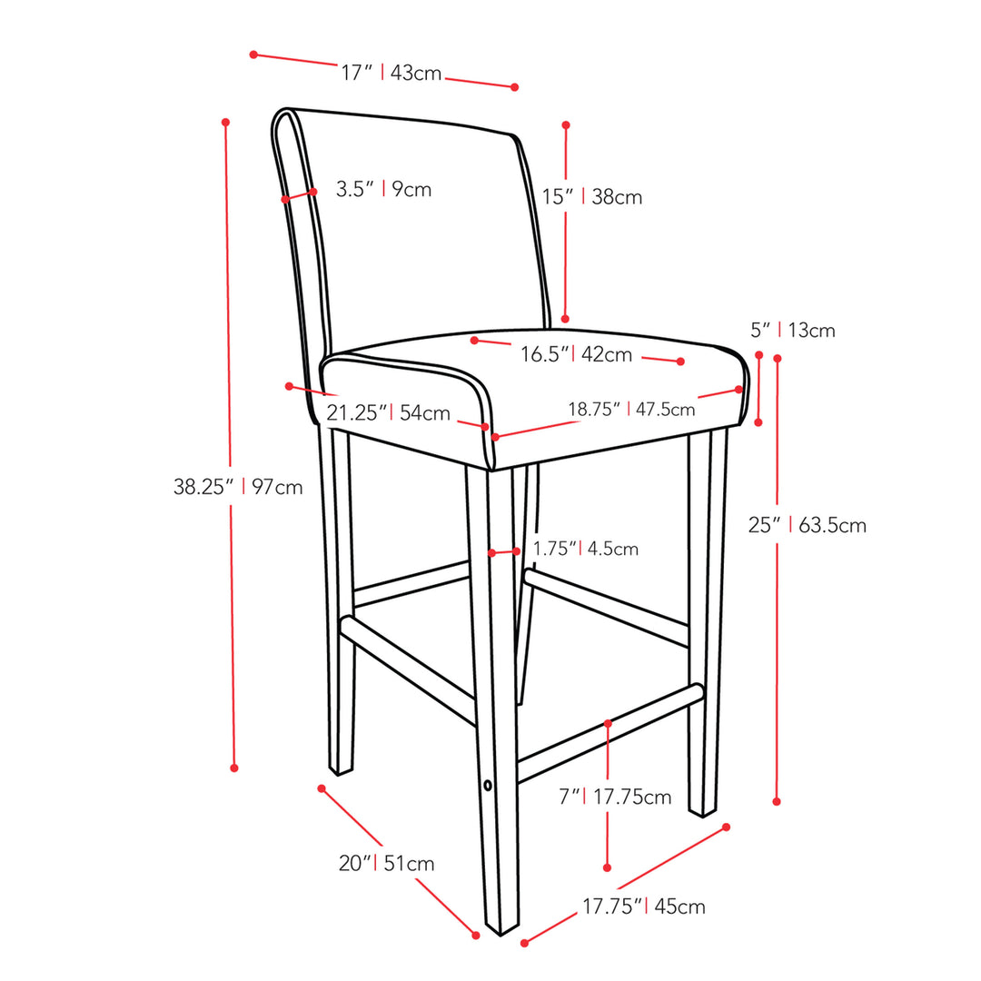 CorLiving Antonio PU Counter Height Barstool Image 4