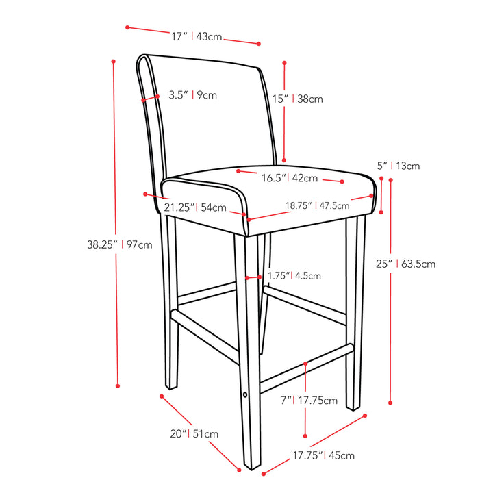 CorLiving Antonio PU Counter Height Barstool Image 4