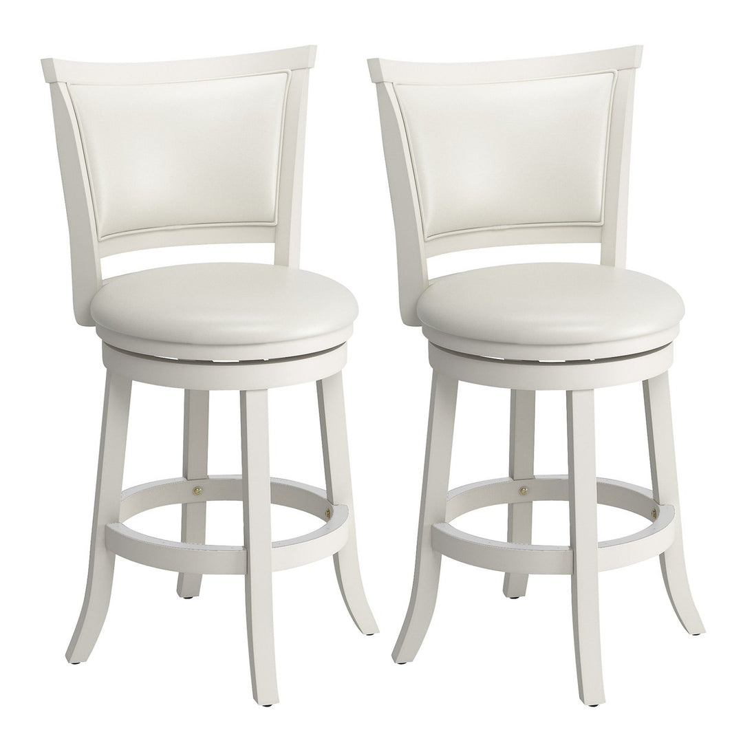 CorLiving Woodgrove Counter Height Wood Barstools, Set of 2 Image 1