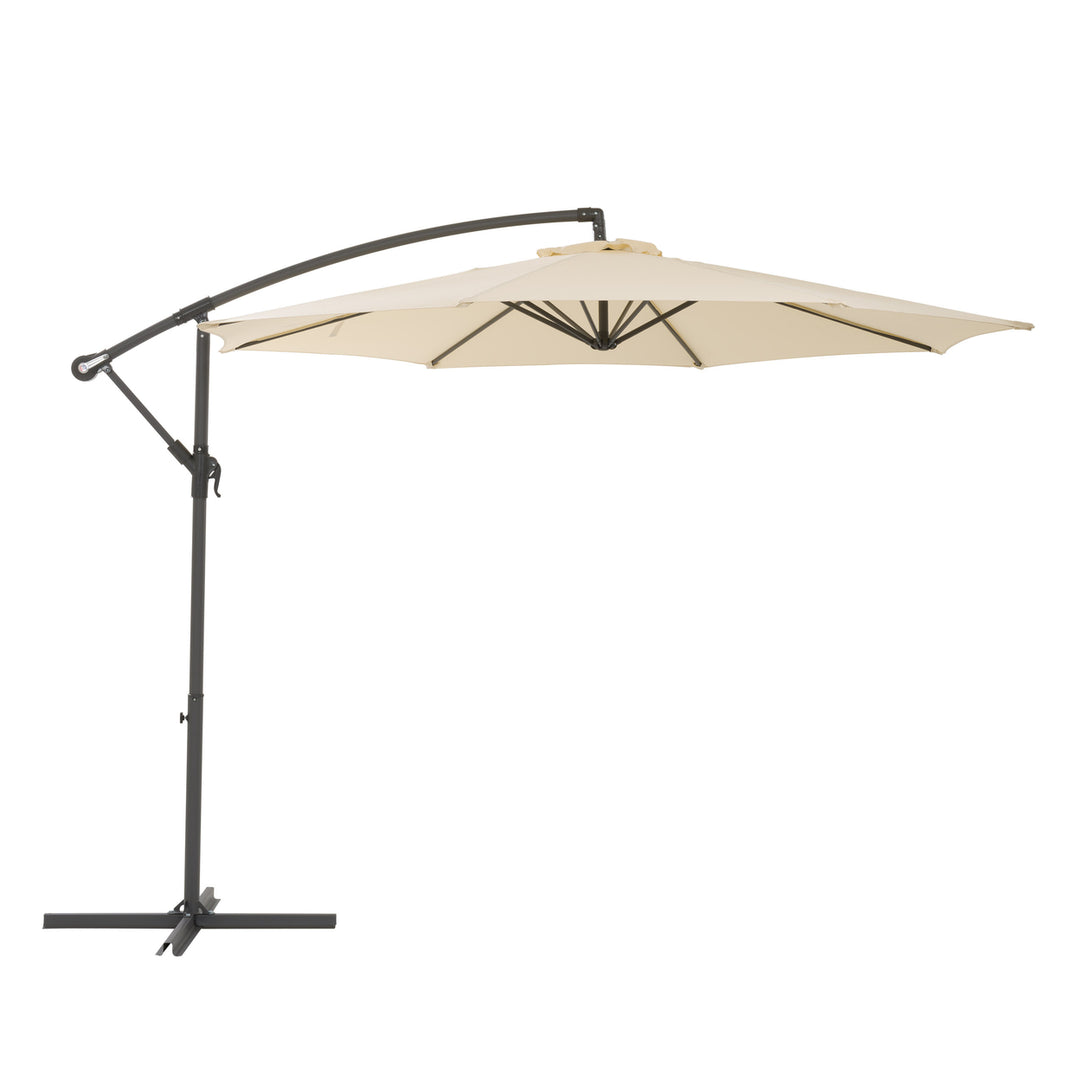 CorLiving 9.5ft UV Resistant Offset Tilting Patio Umbrella Image 3