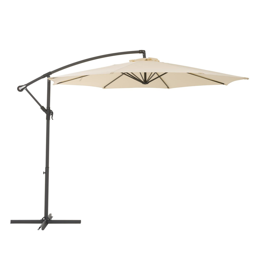 CorLiving 9.5ft UV Resistant Offset Tilting Patio Umbrella Image 1