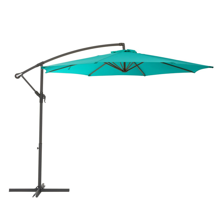 CorLiving 9.5ft UV Resistant Offset Tilting Patio Umbrella Image 9