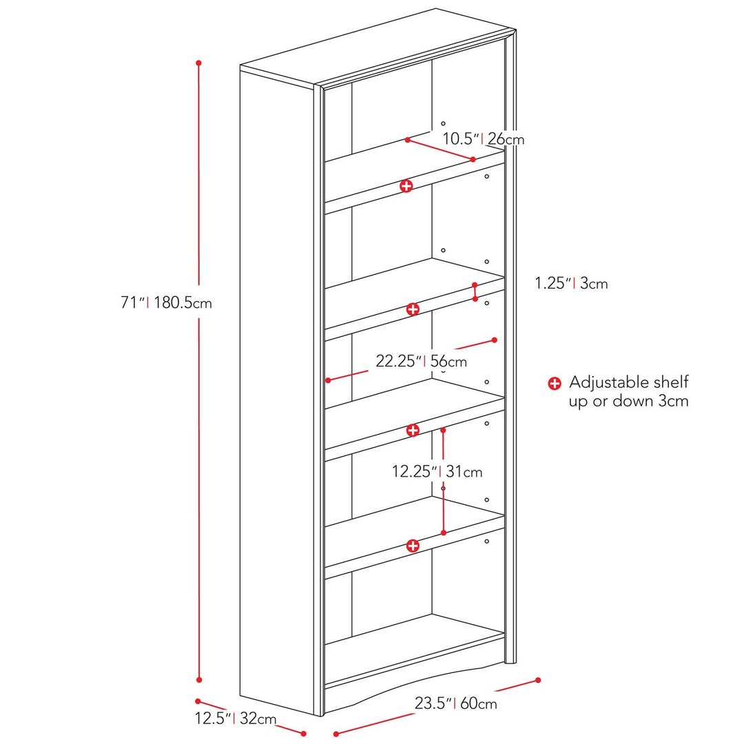 CorLiving Quadra 71" Bookcase Image 4