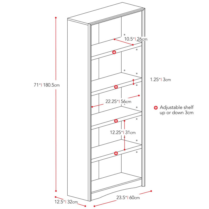 CorLiving Quadra 71" Bookcase Image 4