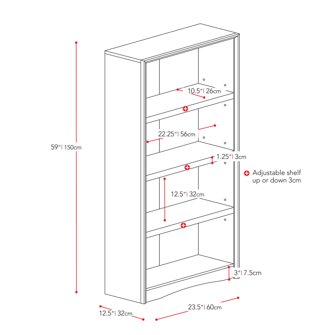 CorLiving Quadra 59" Bookcase Image 4