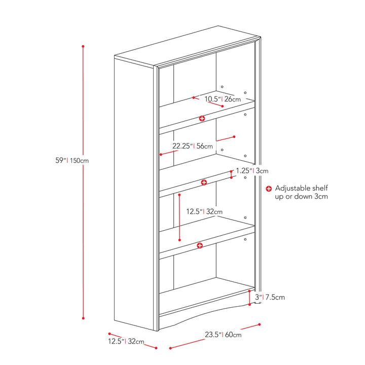 CorLiving Quadra 59" Bookcase Image 4