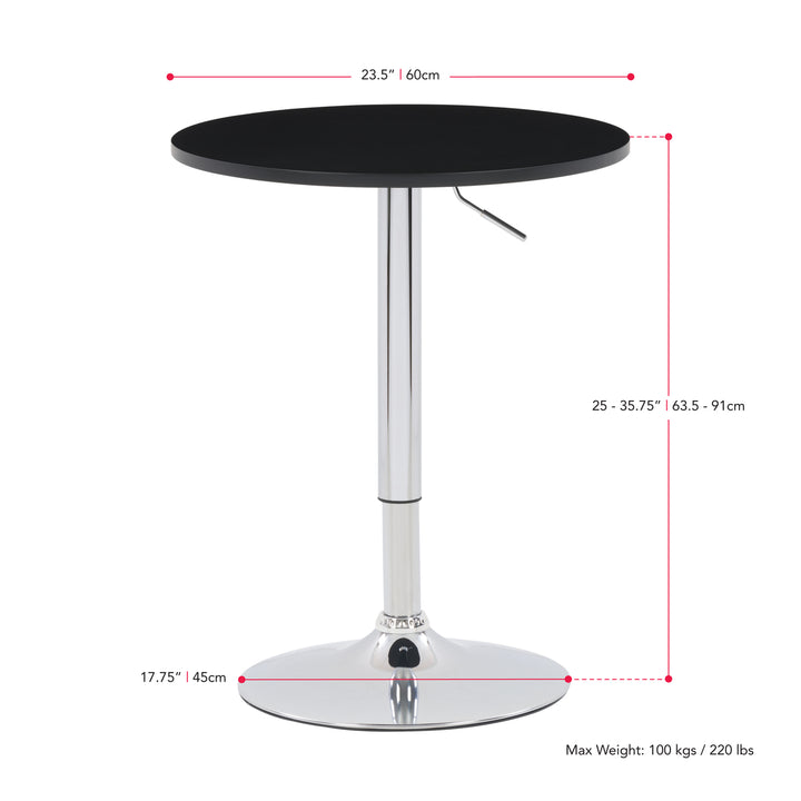 CorLiving Adjustable Round Bar Table Image 4