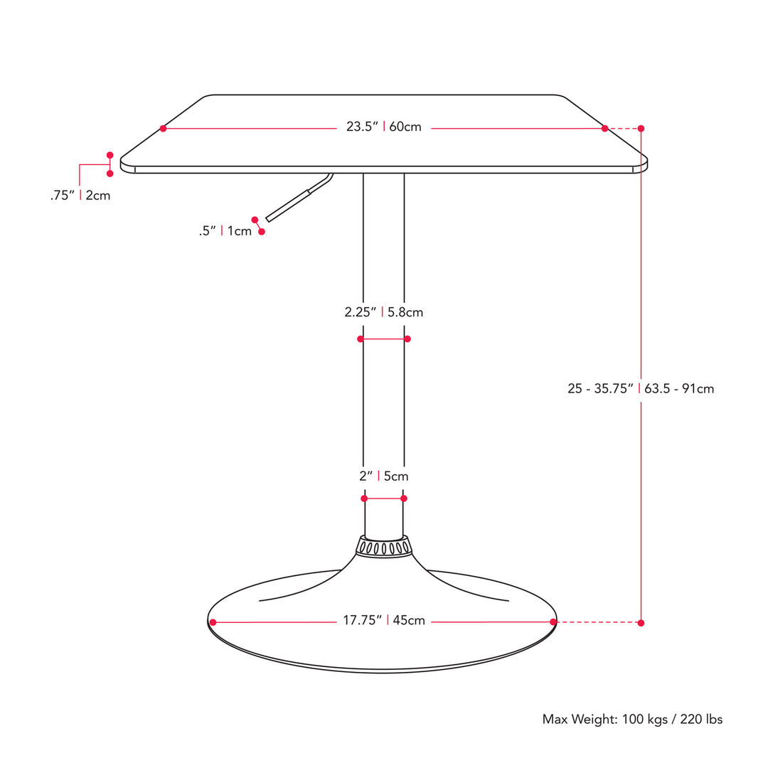 CorLiving Adjustable Square Bar Table Image 3