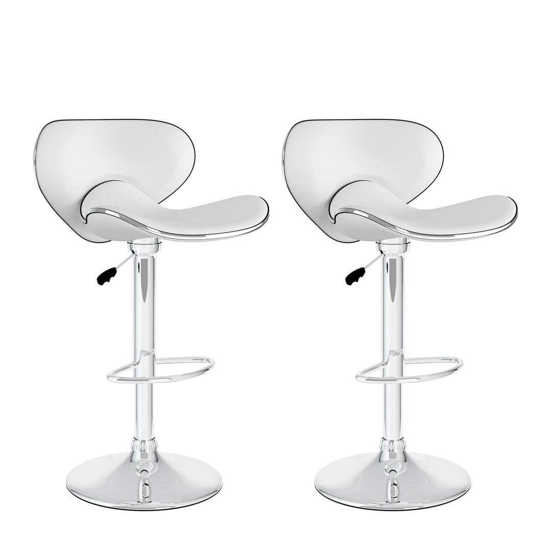 CorLiving Adjustable Curved Saddle Barstool, Set of 2 Image 6