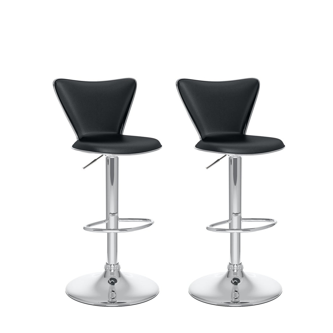 CorLiving Adjustable Angled High Back Barstool, Set of 2 Image 1