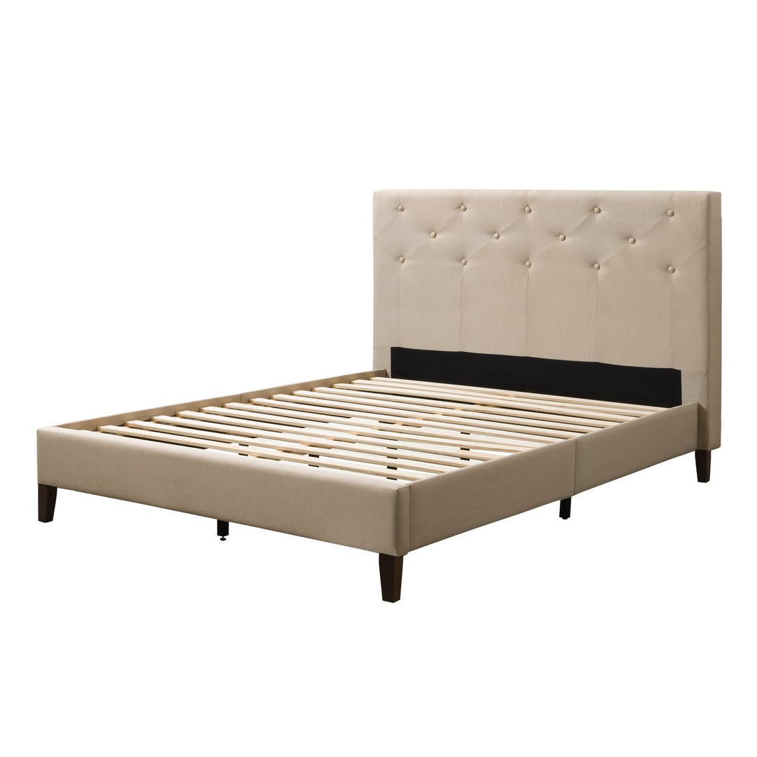 CorLiving Nova Ridge Tufted Upholstered Bed, Double/Full Image 1