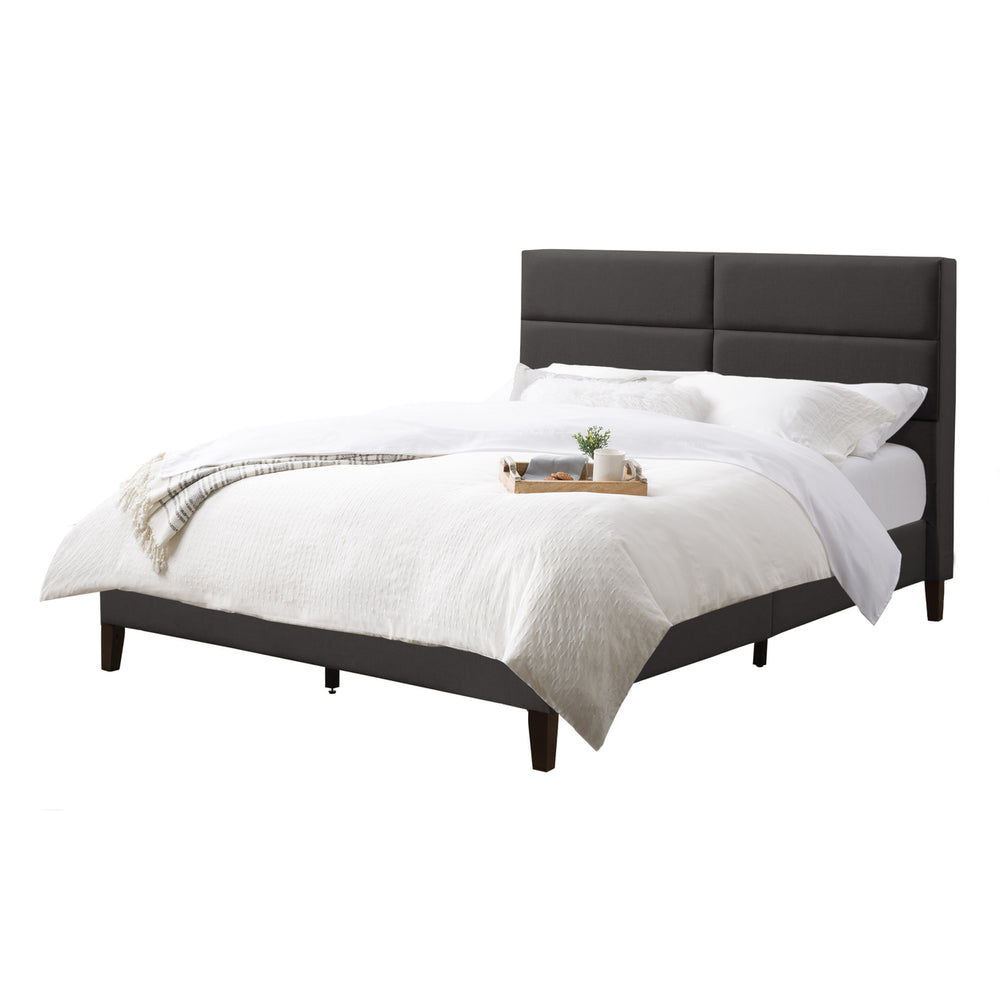 CorLiving Bellevue Upholstered Panel Bed, Double/Full Image 2