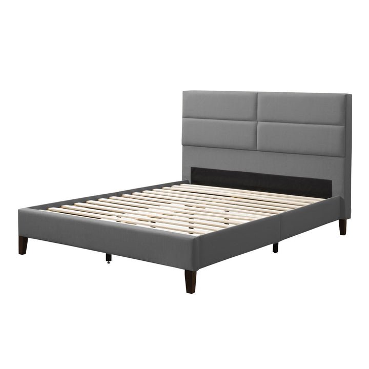 CorLiving Bellevue Upholstered Panel Bed, Double/Full Image 1