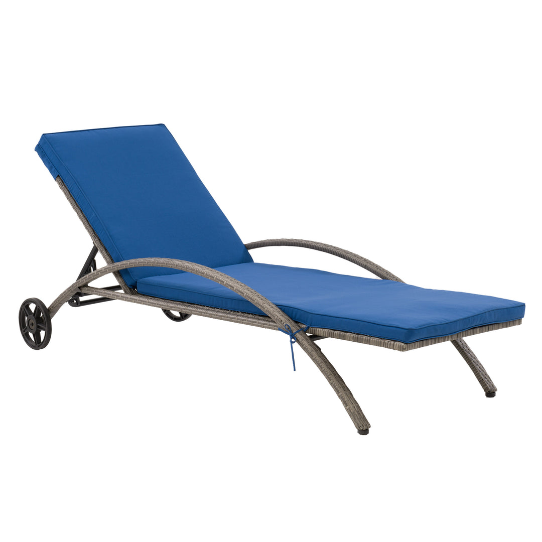 CorLiving Patio Sun Lounger - with Cushions Image 1