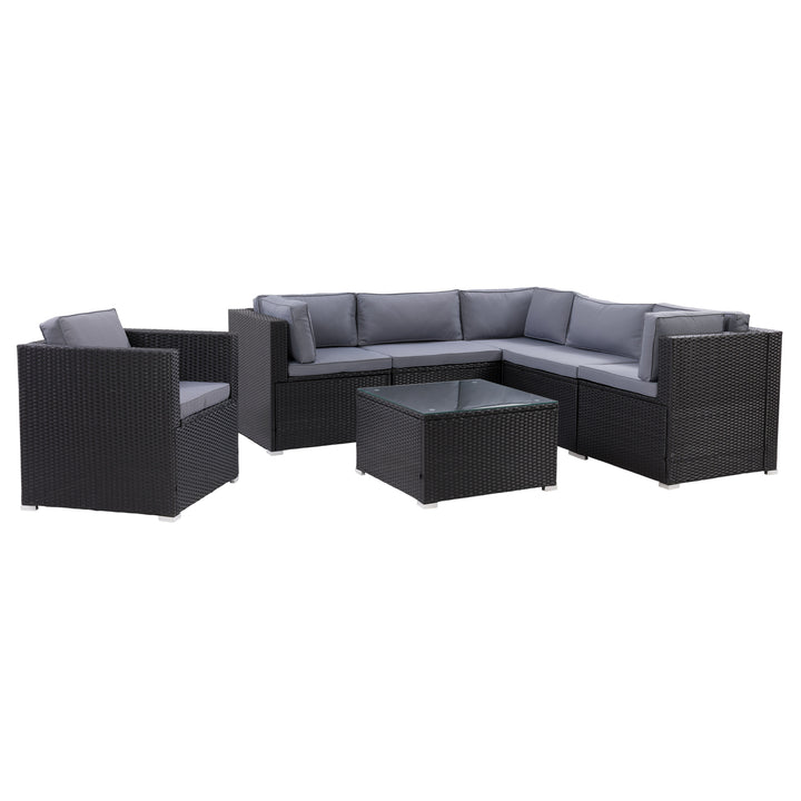 CorLiving Parksville Patio Sectional Set 7pc Image 2