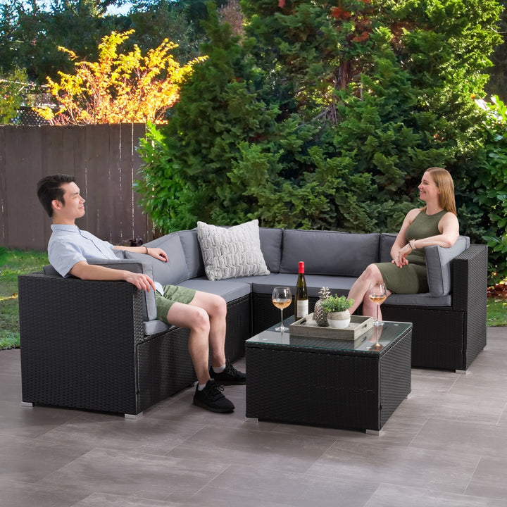 CorLiving Parksville Patio Sectional Set 6pc Image 3