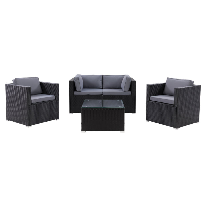 CorLiving Parksville Patio Sofa Sectional Set 5pc Image 1