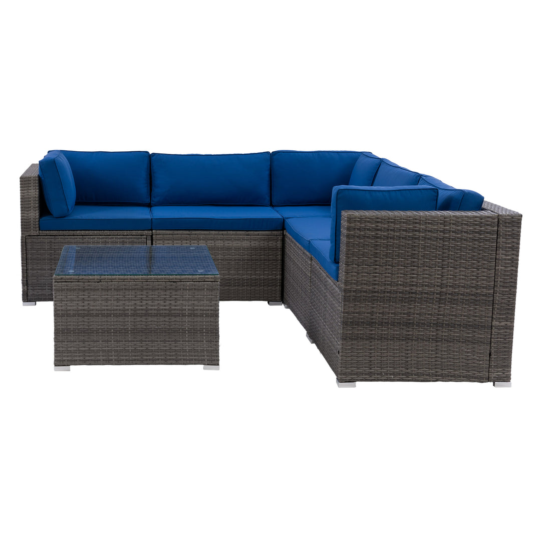 CorLiving Parksville Patio Sectional Set 6pc Image 6