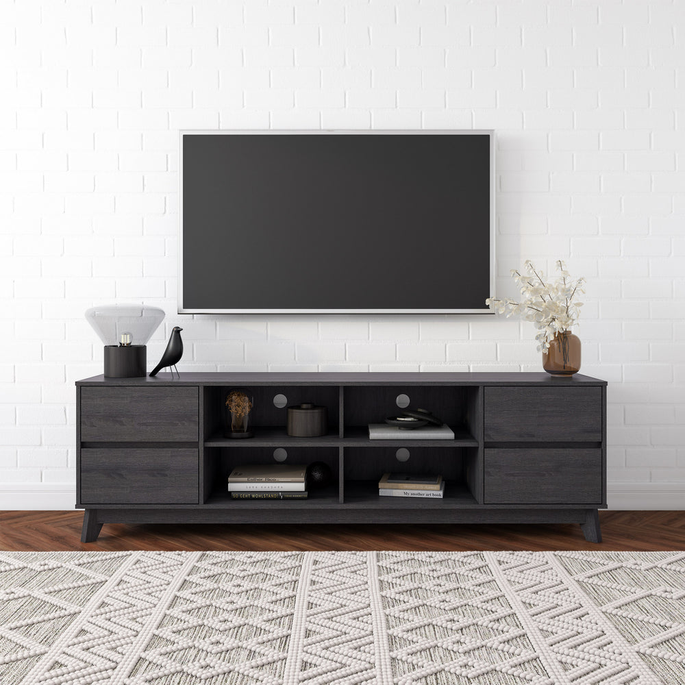 CorLiving Hollywood Wood Grain TV Stand with Drawers for TVs up to 85" Image 2