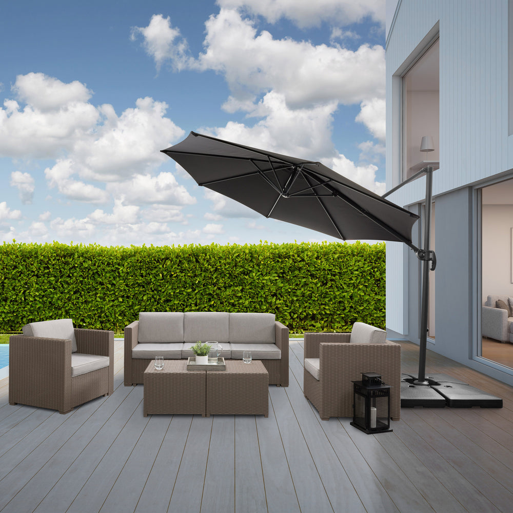 CorLiving Offset Tilting Patio Umbrella Image 2