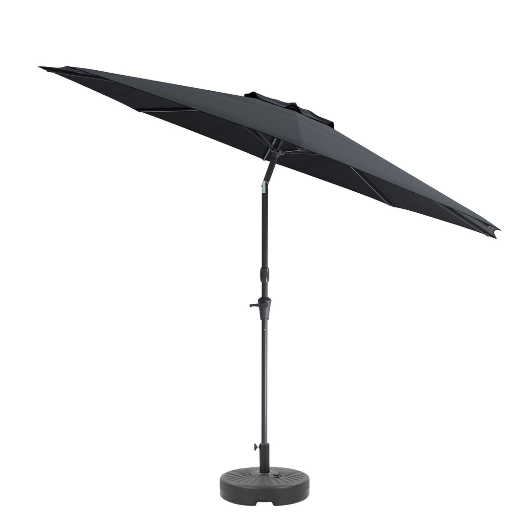 CorLiving 10ft UV and Wind Resistant Tilting Patio Umbrella and Base Image 1