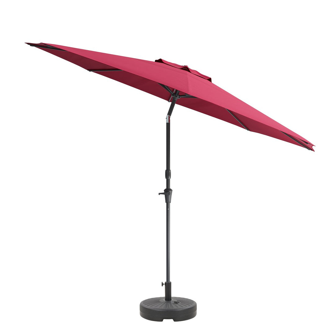 CorLiving 10ft UV and Wind Resistant Tilting Patio Umbrella and Base Image 1