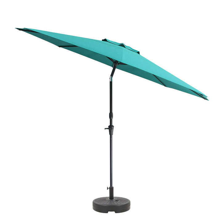 CorLiving 10ft UV and Wind Resistant Tilting Patio Umbrella and Base Image 1