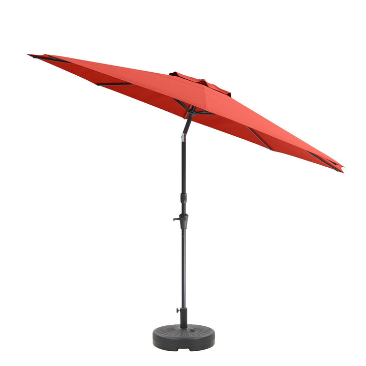 CorLiving 10ft UV and Wind Resistant Tilting Patio Umbrella and Base Image 1