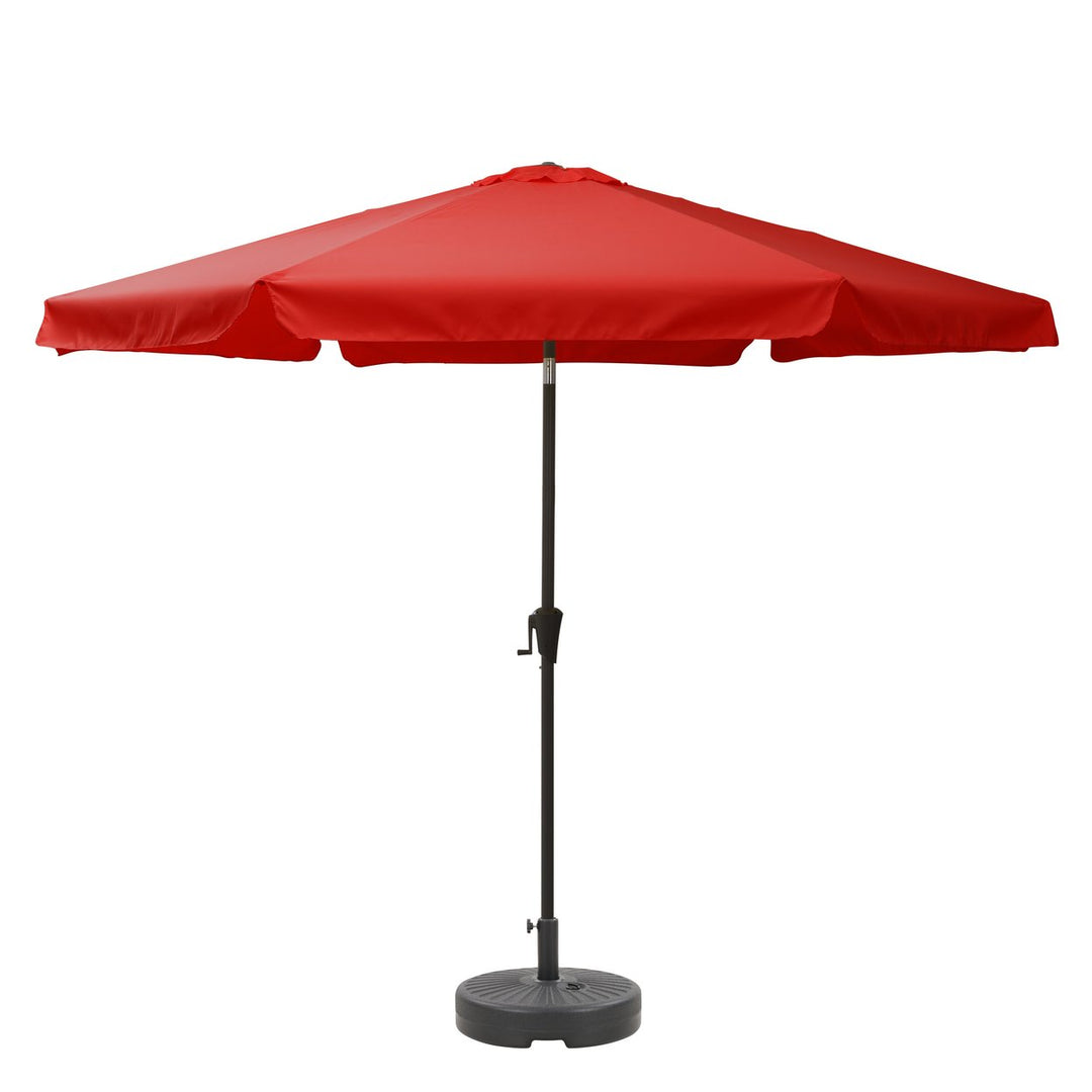 CorLiving 10ft Round Tilting Patio Umbrella and Round Umbrella Base Image 1