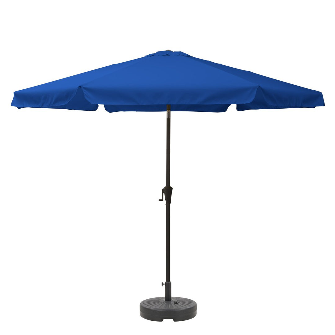 CorLiving 10ft Round Tilting Patio Umbrella and Round Umbrella Base Image 1