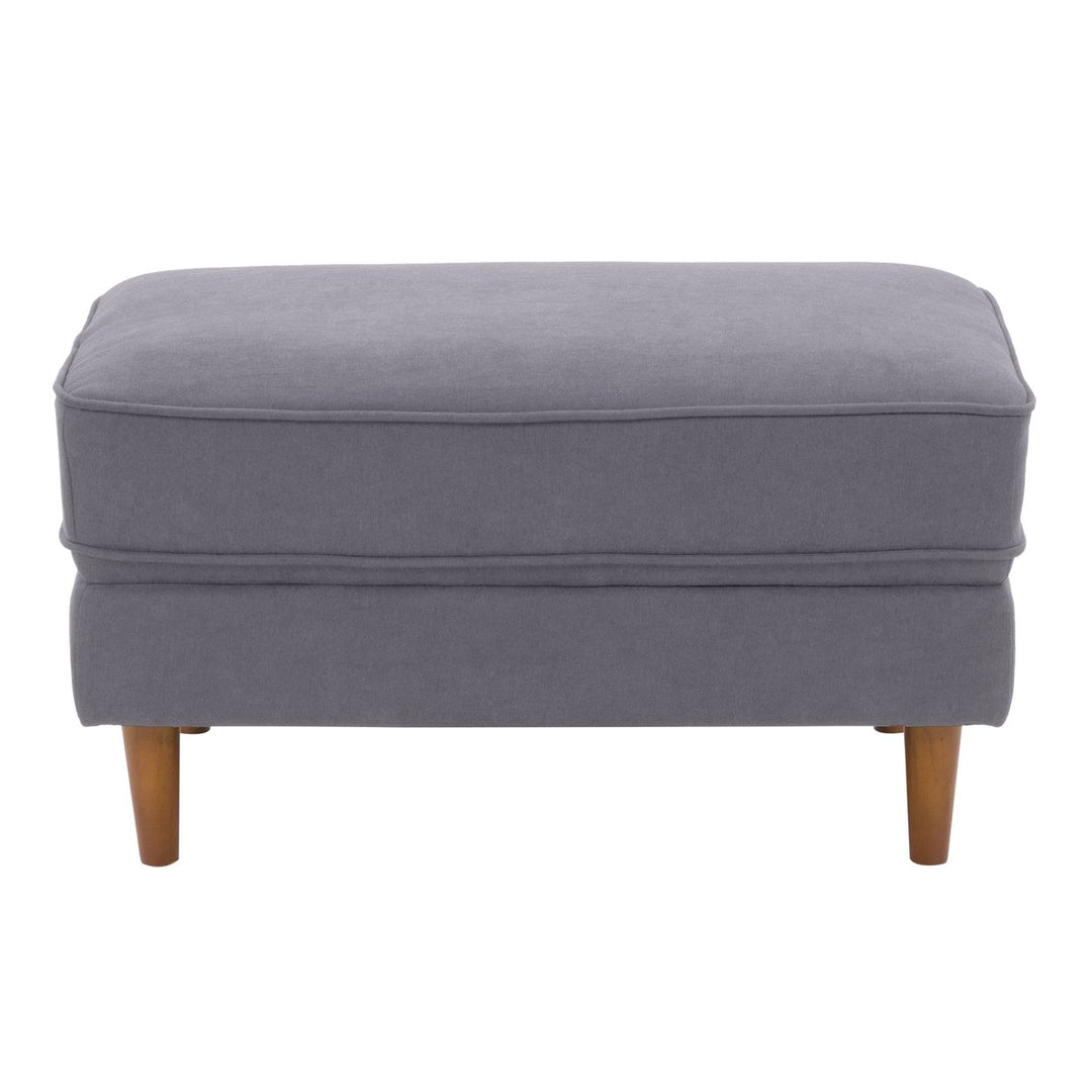 CorLiving Mulberry Fabric Upholstered Modern Ottoman Image 1