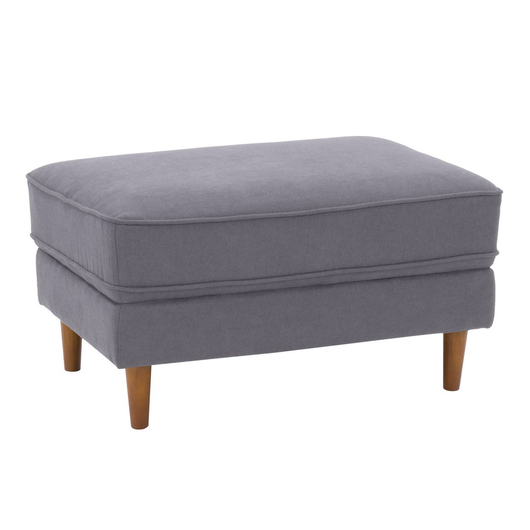 CorLiving Mulberry Fabric Upholstered Modern Ottoman Image 3