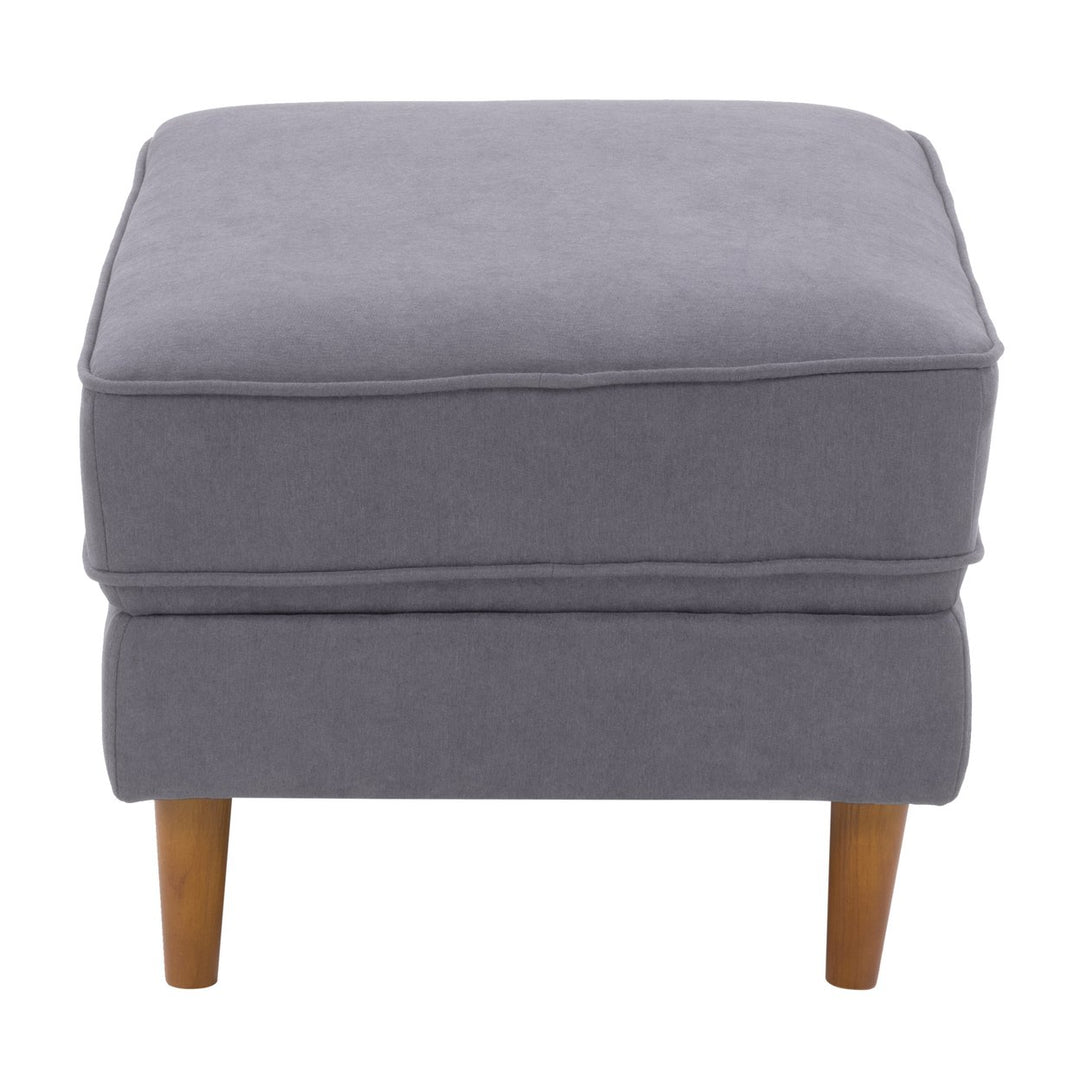 CorLiving Mulberry Fabric Upholstered Modern Ottoman Image 4