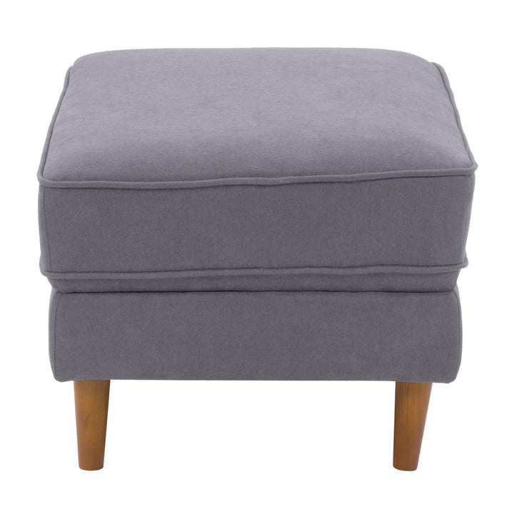 CorLiving Mulberry Fabric Upholstered Modern Ottoman Image 4