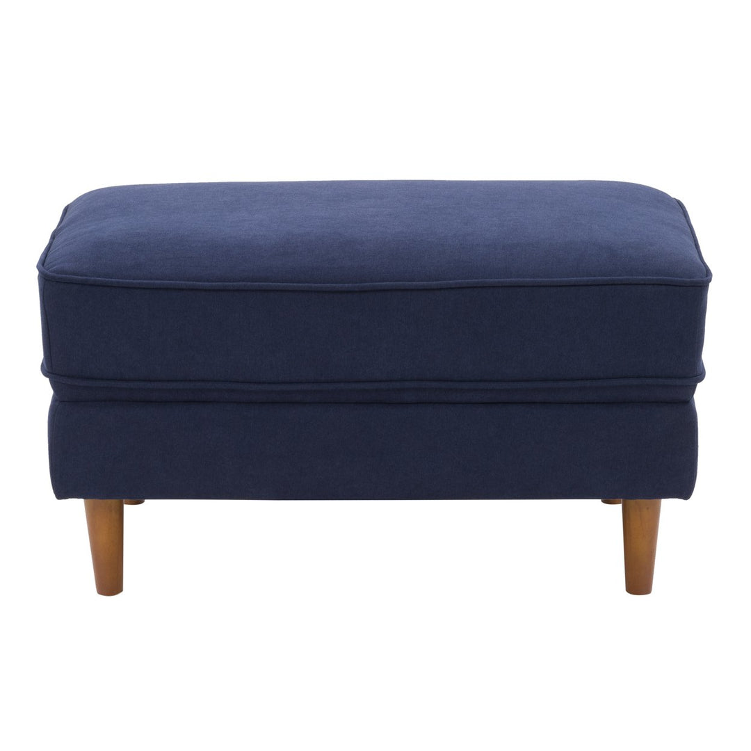 CorLiving Mulberry Fabric Upholstered Modern Ottoman Image 1