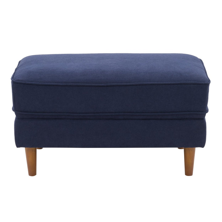 CorLiving Mulberry Fabric Upholstered Modern Ottoman Image 1