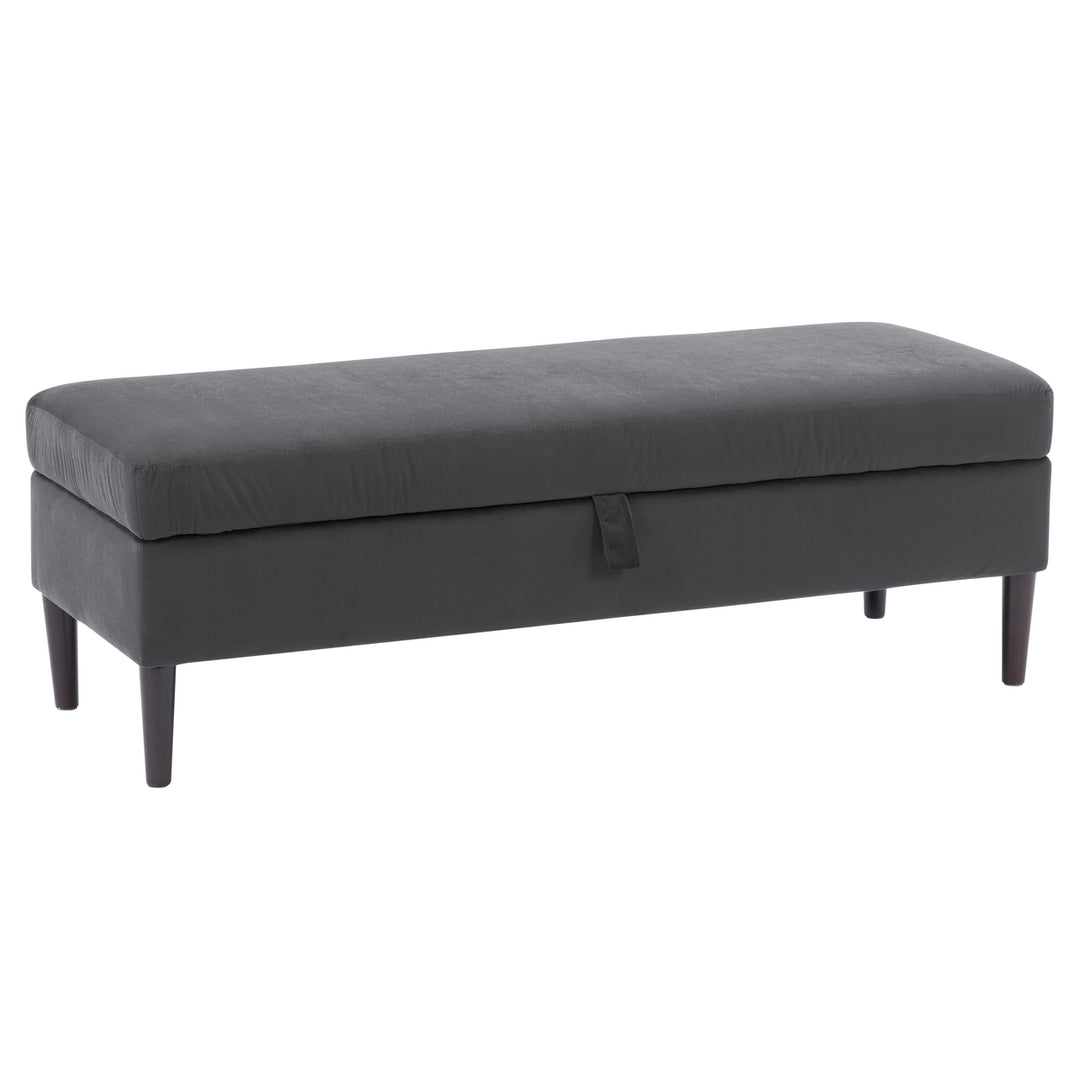 CorLiving Perry Velvet Storage Ottoman Image 4