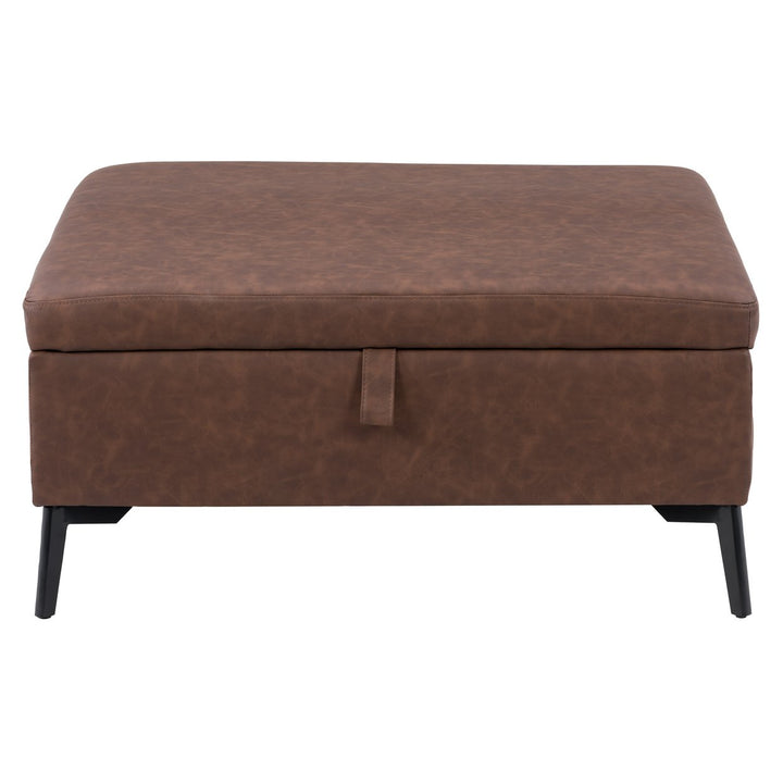 CorLiving Linden Square Storage Ottoman Image 1