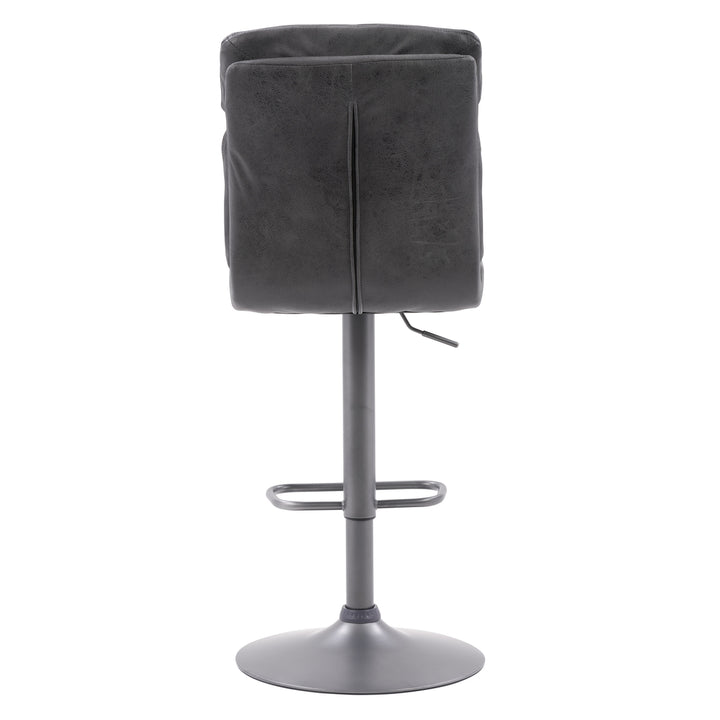 CorLiving Palmer Adjustable High Back Distressed Barstool, Set of 2 Image 5