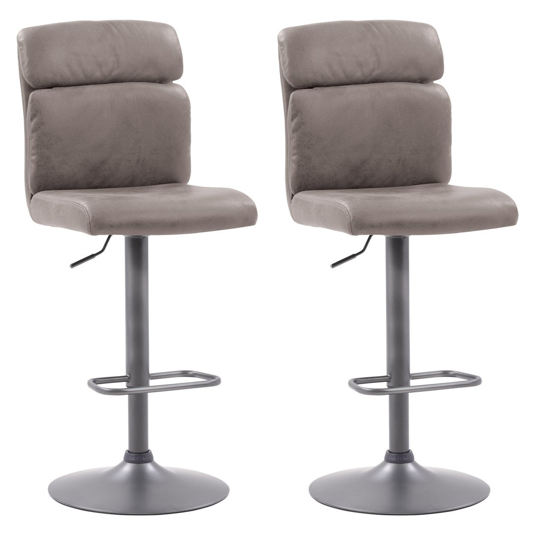 CorLiving Palmer Adjustable High Back Distressed Barstool, Set of 2 Image 1