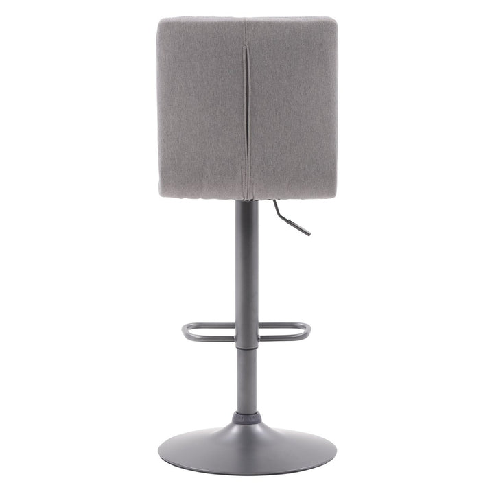 CorLiving Palmer Adjustable Channel Tufted Upholstered Barstool, Set of 2 Image 5