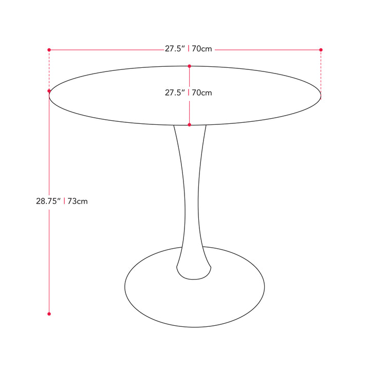 CorLiving Round Marbled Bistro Table Image 4