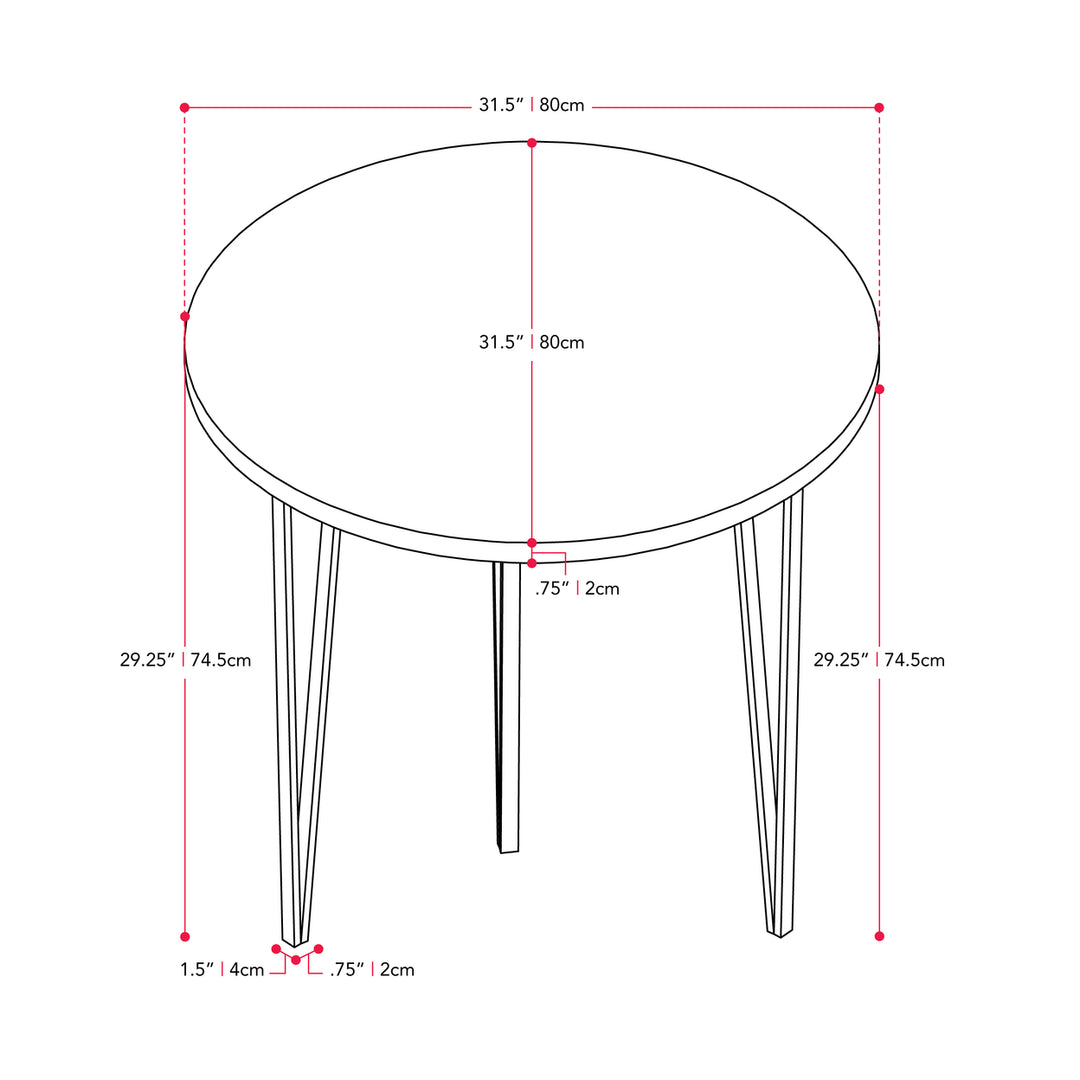 CorLiving Lennox Iron Leg Dining Image 4