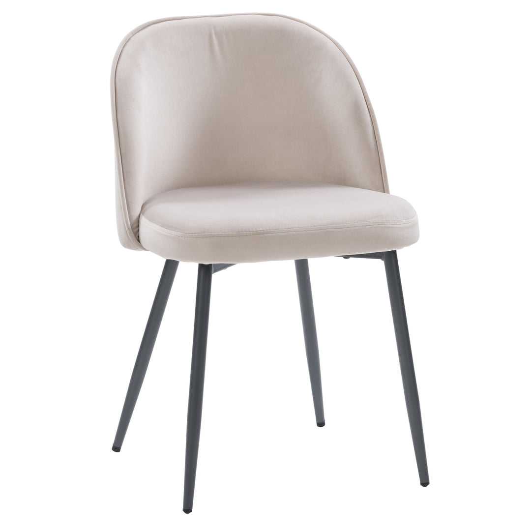 CorLiving Ayla Velvet Upholstered Side Chair in Teal Image 1