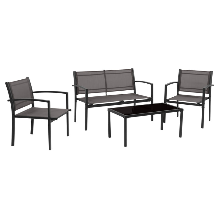 CorLiving Everett Mesh Seat Conversation Set, 4pc Image 3