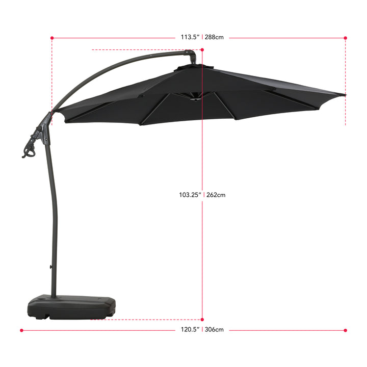 CorLiving 9.5 Ft Cantilever Patio Umbrella Image 5