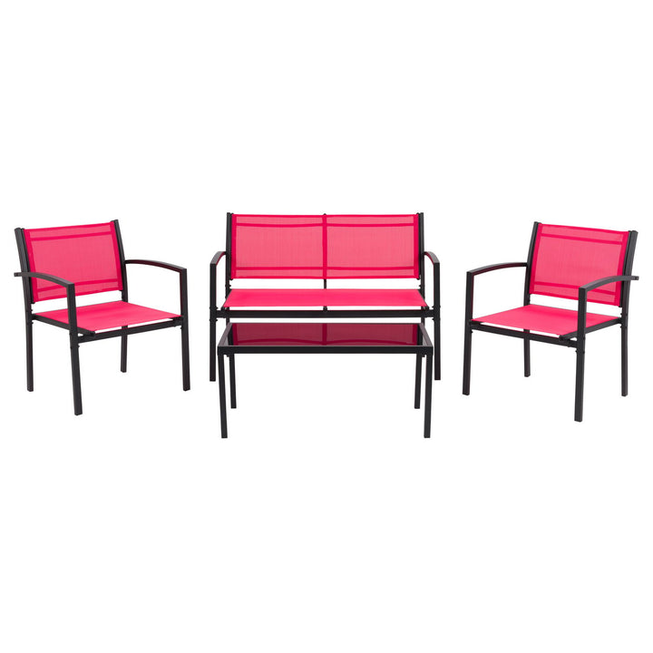 CorLiving Everett Mesh Seat Conversation Set, 4pc Image 6